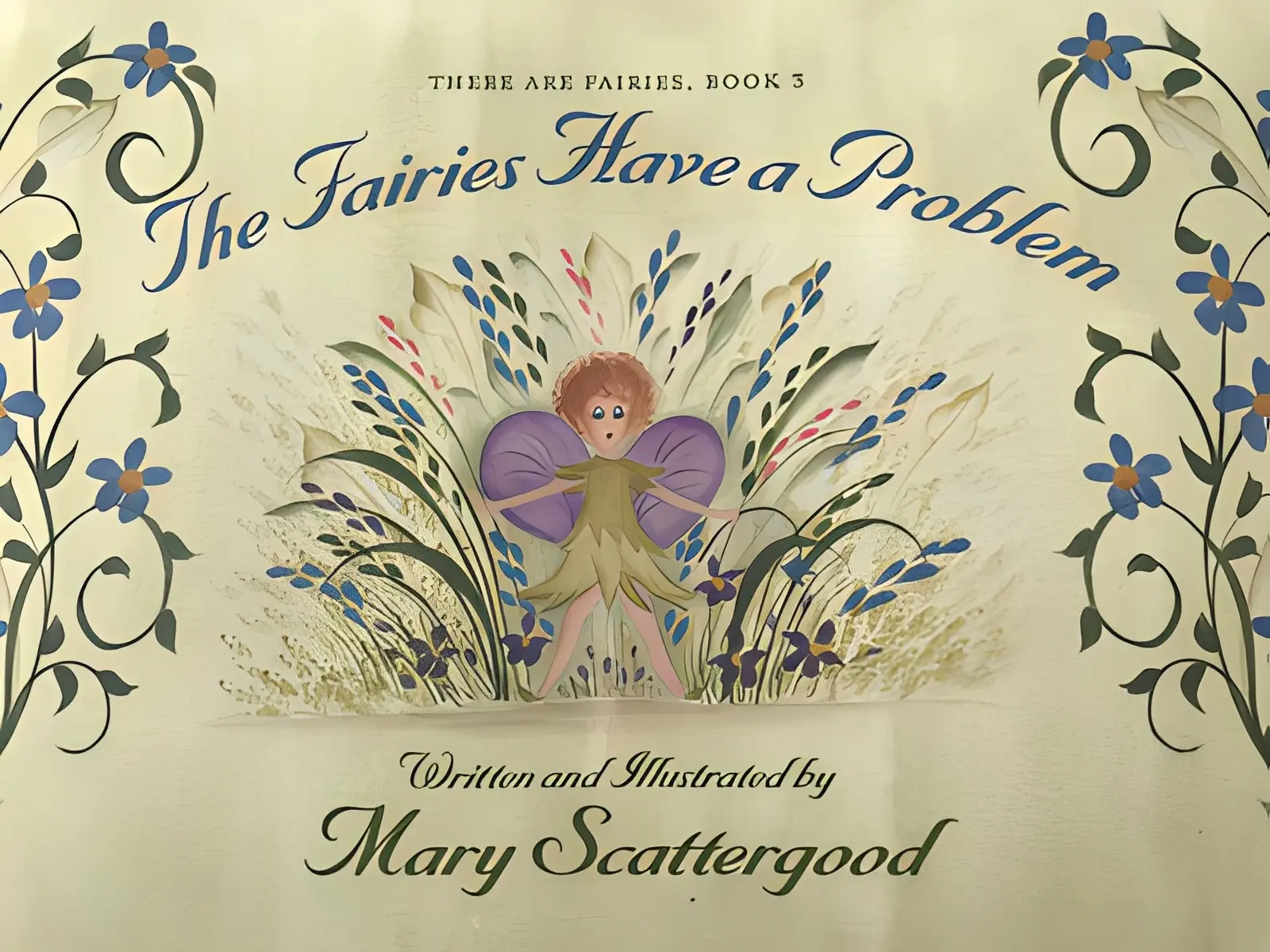 Fairy book cover with floral design