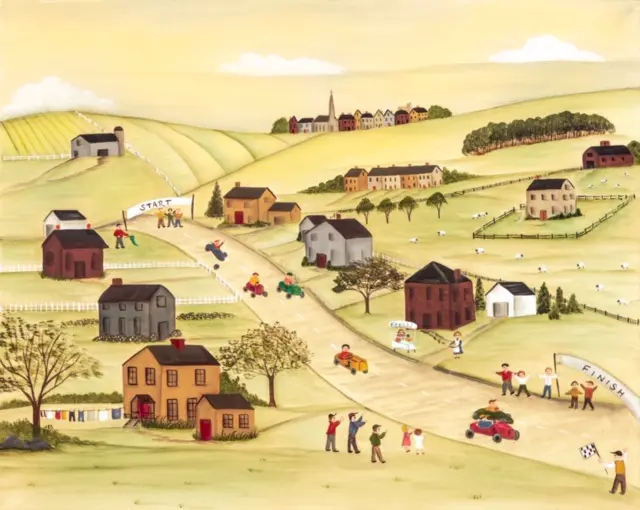 Rural race with toy cars